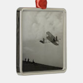 グライダー試験飛行 航空 ライト兄弟 メタルオーナメント (右)