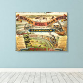 グライダー鋼バルブワイヤ用ビンテージ広告 キャンバスプリント (インサイチュ (ウッドフロア))