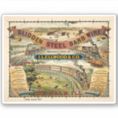 グライダー鋼バルブワイヤ用ビンテージ広告 シール (正面)