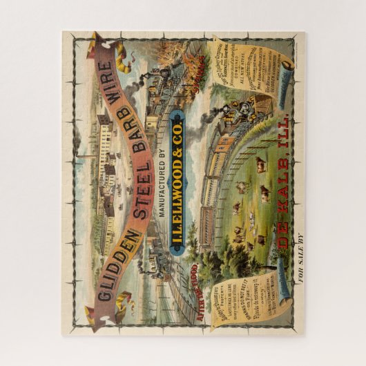 グライダー鋼バルブワイヤ用ビンテージ広告 ジグソーパズル (縦)