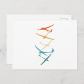 グライダー |グライダーパイロット熱波の急上昇するソアギフト ポストカード (正面/裏面)