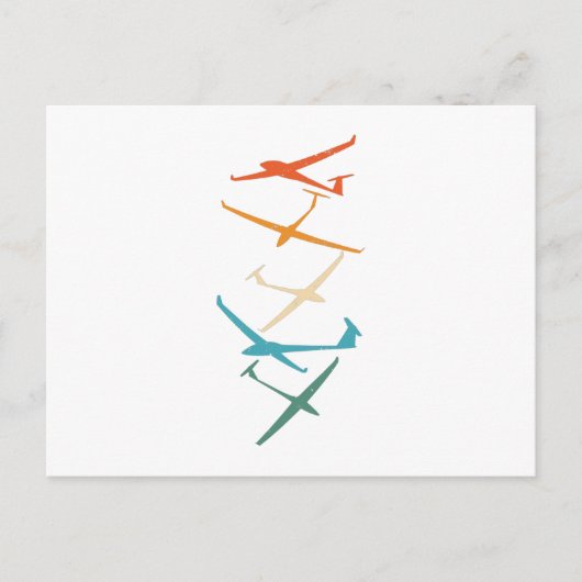 グライダー |グライダーパイロット熱波の急上昇するソアギフト ポストカード (正面)