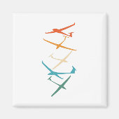 グライダー |グライダーパイロット熱波の急上昇するソアギフト マグネット (正面)