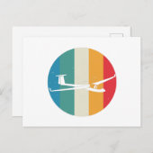 グライダー |パイロット,滑空飛行機を飛行,海上飛行の贈り物 ポストカード (正面/裏面)