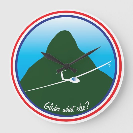 グライダー-他に何か。 ラージ壁時計 (正面)