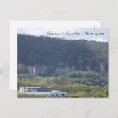 グライチキャッスル – ノースウェールズ，アバゲレ ポストカード (正面/裏面)