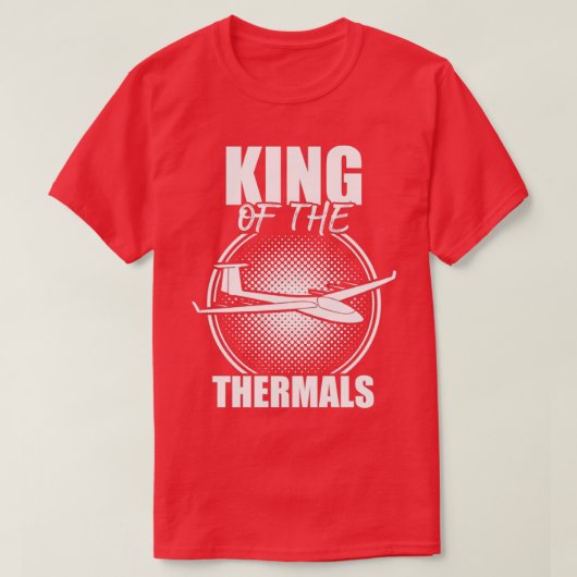 グライディング滑空機のパイロットの熱ピロ Tシャツ (デザイン正面)