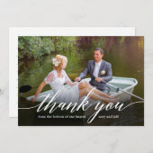 グライデッ感謝していド写真サンキューカード サンキューカード (正面/裏面)