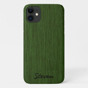 グライパーソナライズされたニーの緑の木 iPhone 11 ケース