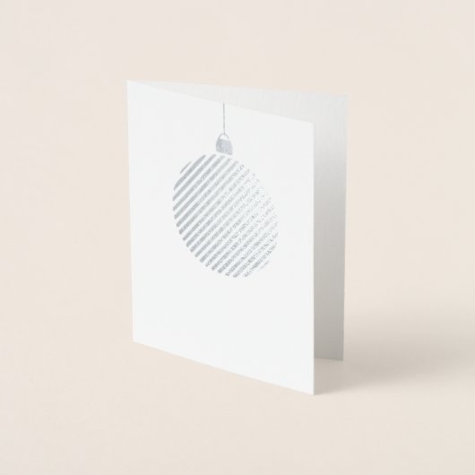 グライマーホリデーカードシルバー 箔カード (正面)