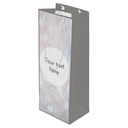 グライマーライトグレーホワイトワインボトル抱き枕 ワインギフトバッグ (裏面アングル)