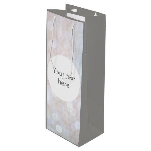 グライマーライトグレーホワイトワインボトル抱き枕 ワインギフトバッグ (正面アングル)