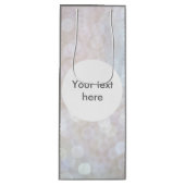 グライマーライトグレーホワイトワインボトル抱き枕 ワインギフトバッグ (正面)