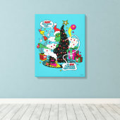 グラインクリスマカラフルスグラフィック キャンバスプリント (インサイチュ (ウッドフロア))