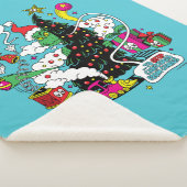 グラインクリスマカラフルスグラフィック シェルパブランケット (3/4)