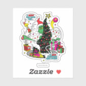 グラインクリスマカラフルスグラフィック シール (シート)