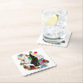 グラインクリスマカラフルスグラフィック ペーパーコースター (インサイチュ)