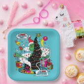 グラインクリスマカラフルスグラフィック ペーパープレート (パーティー)