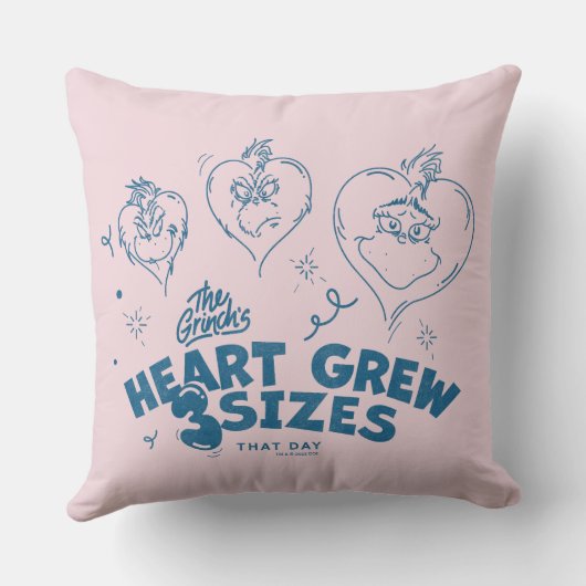 グラインチのハートは3サイズ成長 クッション (裏面)