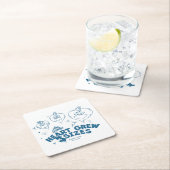 グラインチのハートは3サイズ成長 スクエアペーパーコースター (インサイチュ)