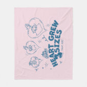 グラインチのハートは3サイズ成長 フリースブランケット (正面)