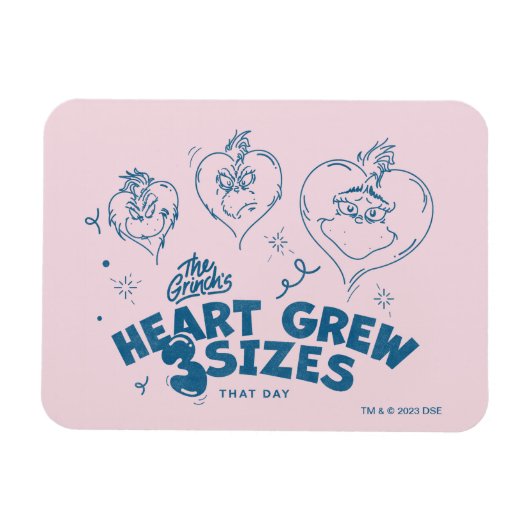 グラインチのハートは3サイズ成長 マグネット (横)