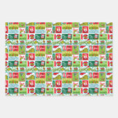 グラインチメリーャンマスパターン ラッピングペーパーシート (正面2)