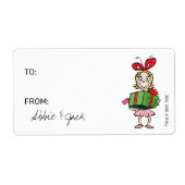 グラインチ – Cindy-Lou Who |クリスマス – 差出人 ラベル (正面)