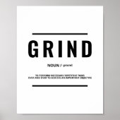 グラインド定義 |やる気を起こさせる引用文 ポスター (正面)
