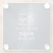 グラインド&シャインスターズやる気を起こさせるインスピレーション ガラスコースター (裏面)