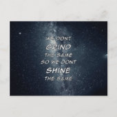 グラインド&シャインスターズやる気を起こさせるインスピレーション ポストカード (正面)