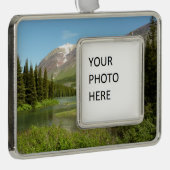 グラインネルクリークアットグレイシャーナショナルパーク シルバープレートフレームオーナメント (右)