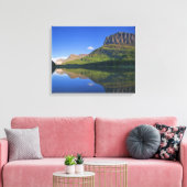 グラインネルポイントとアレン山が反射する キャンバスプリント (インサイチュ (リビング))