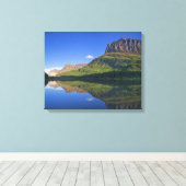 グラインネルポイントとアレン山が反射する キャンバスプリント (インサイチュ (ウッドフロア))