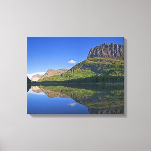 グラインネルポイントとアレン山が反射する キャンバスプリント (正面)