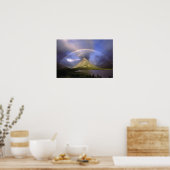 グラインネル上空の虹と嵐のような空 ポスター (キッチン)