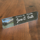 グラインネル湖アットグレイシャナショナルパーク デスクネームプレート (側面)