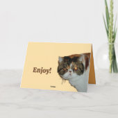 グラウチー不機嫌な猫エキゾチックなペルシャおもしろい誕生日 カード (裏面)