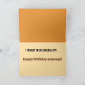 グラウチー不機嫌な猫エキゾチックなペルシャおもしろい誕生日 カード (内部)