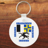グラウヌンデンスイスカントン国旗 キーホルダー (正面)