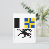 グラウブエンデン国旗 ポストカード (スタンド正面)