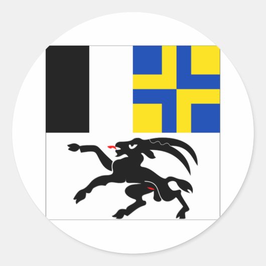 グラウブエンデン国旗 ラウンドシール (正面)