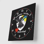 グラウブンデングリシュングリゴニシュウィズスヴィズラウア スクエア壁時計 (傾斜)