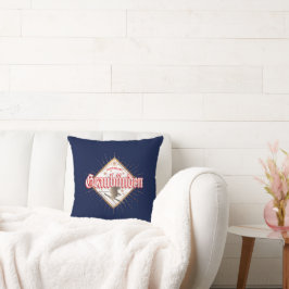 グラウブンデンスイスレトロスキーヤーヴィンテージ クッション