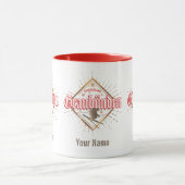 グラウブンデンスイスレトロスキーヤーヴィンテージ マグカップ (中央)