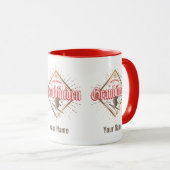 グラウブンデンスイスレトロスキーヤーヴィンテージ マグカップ (正面右)