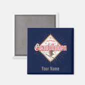 グラウブンデンスイスレトロスキーヤーヴィンテージ マグネット (正面/裏面)