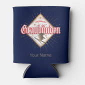 グラウブンデンスイスレトロスキーヤーヴィンテージ 缶クーラー (正面)