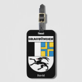 グラウブンデン（スイス） |コート・オブ・アームズ ラゲッジタグ (正面縦)