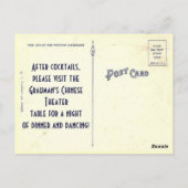 グラウマンのシアター結婚のエスコート・カード ポストカード (裏面)